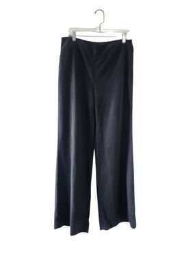 GAP Black Wide-Leg Pull-On Pants Size 8 Black Modal Blend Career Work Lagenlook